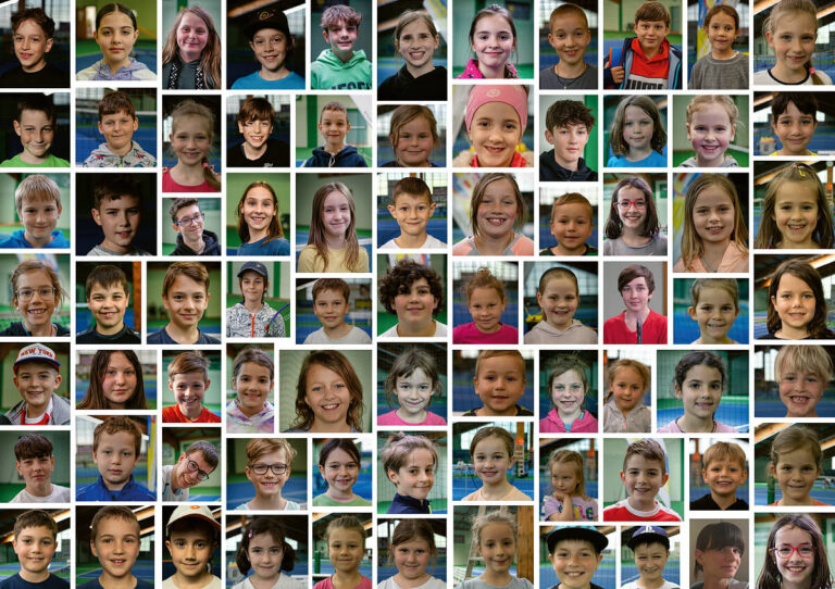 Im Bild einige der ca. 70 Kinder welche an den Kursen teilnehmen